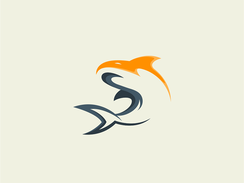 海洋霸主！52款鲨鱼Logo设计