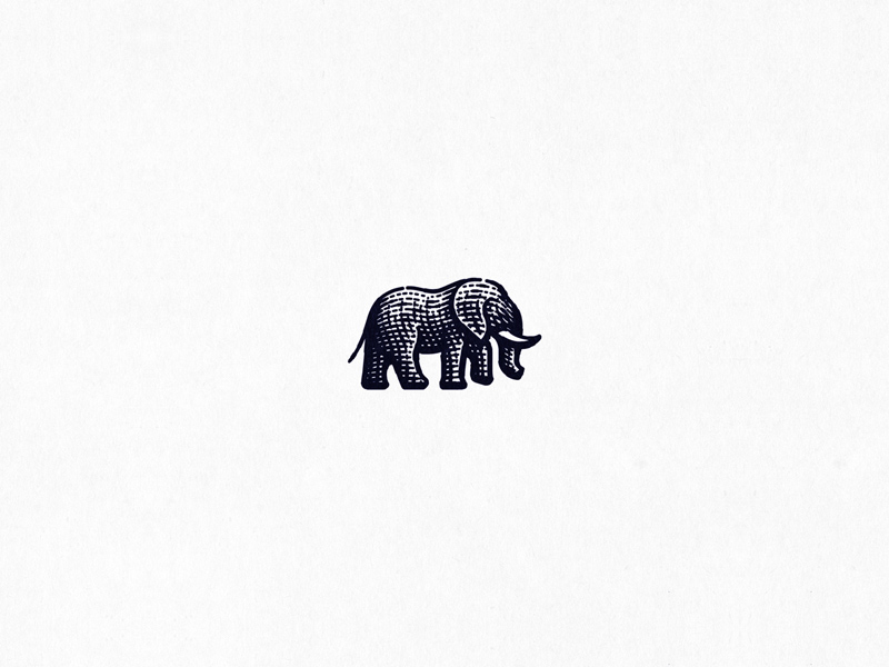 大耳朵长鼻子！28款大象元素Logo设计