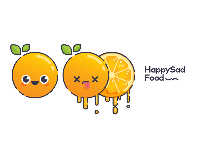 酸甜Juicy！24款橘子元素Logo设计