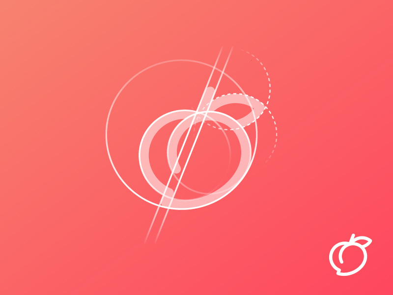 圆润粉红！24款桃子元素Logo设计