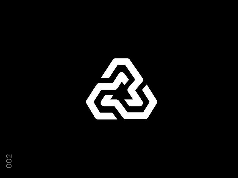 稳固几何！32款三角元素Logo设计