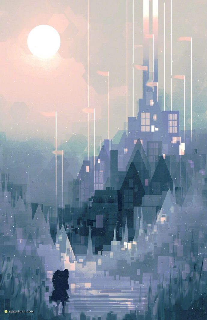 让人着迷的建筑场景插画