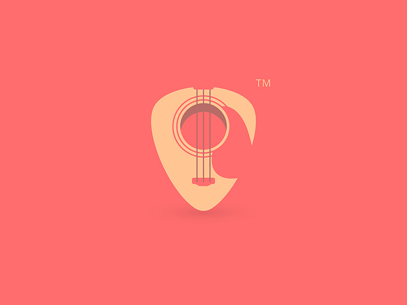 弹拨旋律！20款吉他元素Logo设计