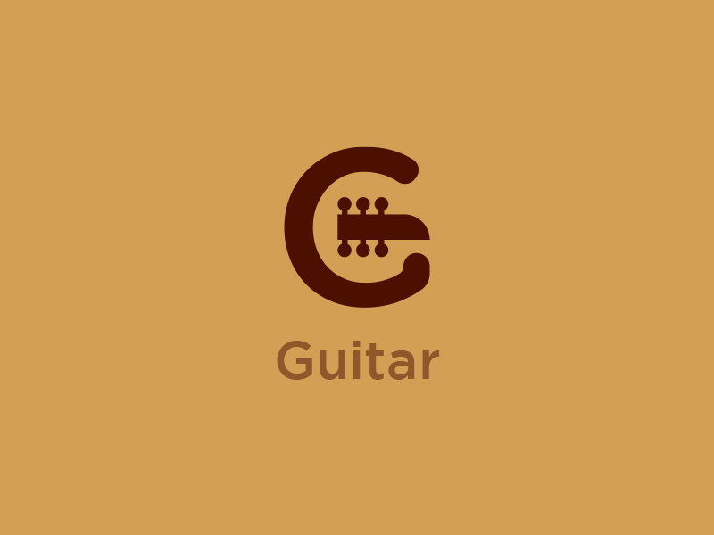 弹拨旋律！30款吉他元素Logo设计