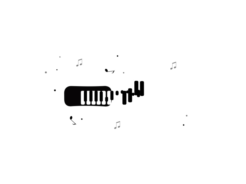 黑白琴键！28款钢琴元素Logo设计