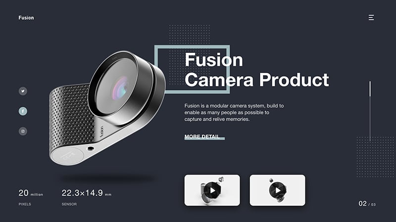 18个专业感相机产品Banner设计！