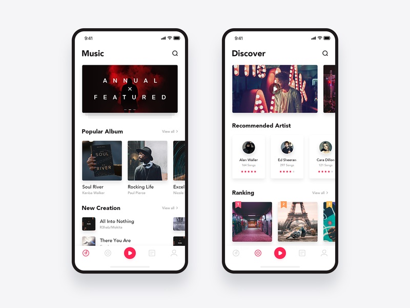 音乐也是一种艺术！12组音乐app界面设计灵感