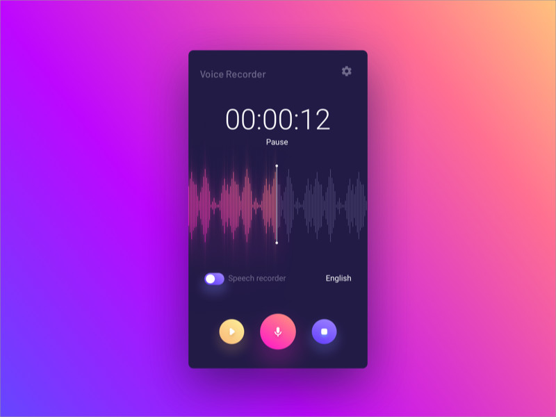 录音也要高级感！12组录音app界面设计灵感