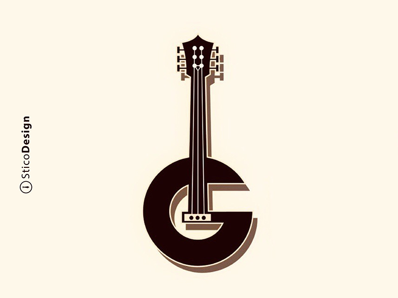 撩拨心弦！30款吉他元素Logo设计