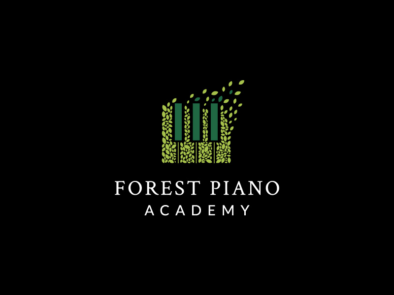 黑白琴键！36款钢琴元素Logo设计