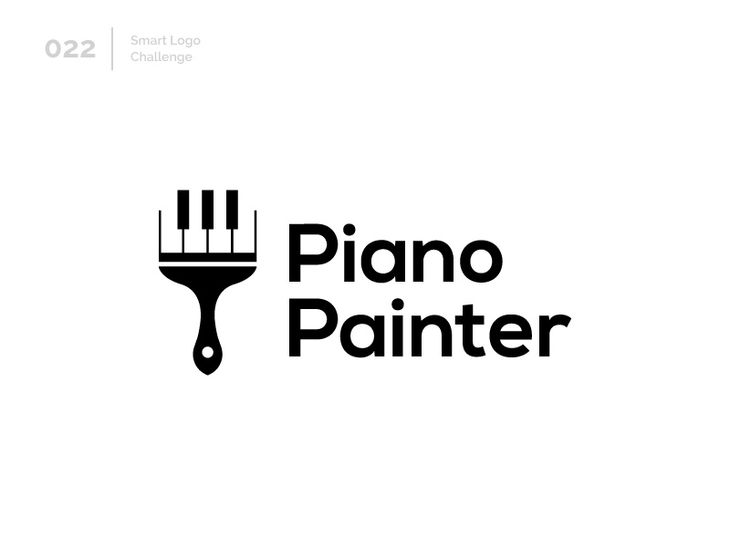 黑白琴键！36款钢琴元素Logo设计