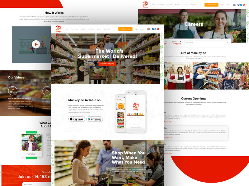 购生活！12组线上超市网页界面设计灵感