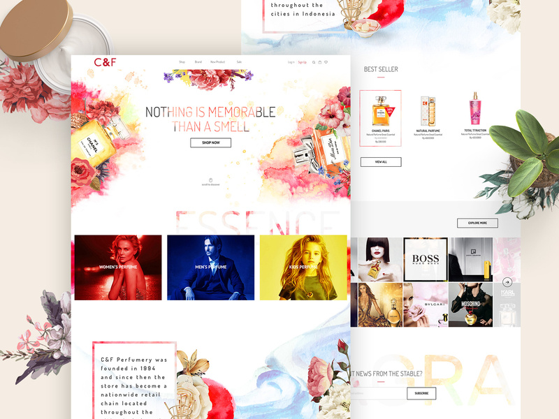 高级！12组香水网站界面设计