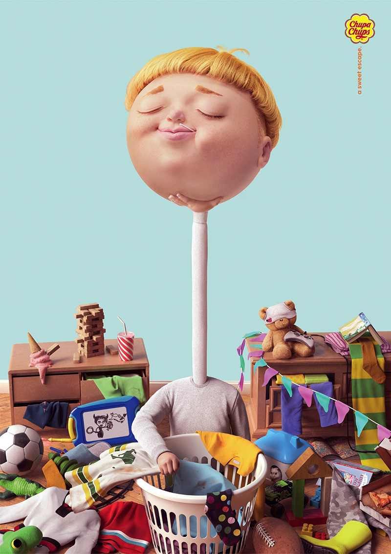 创意美味！棒棒糖品牌Chupa Chups宣传海报设计