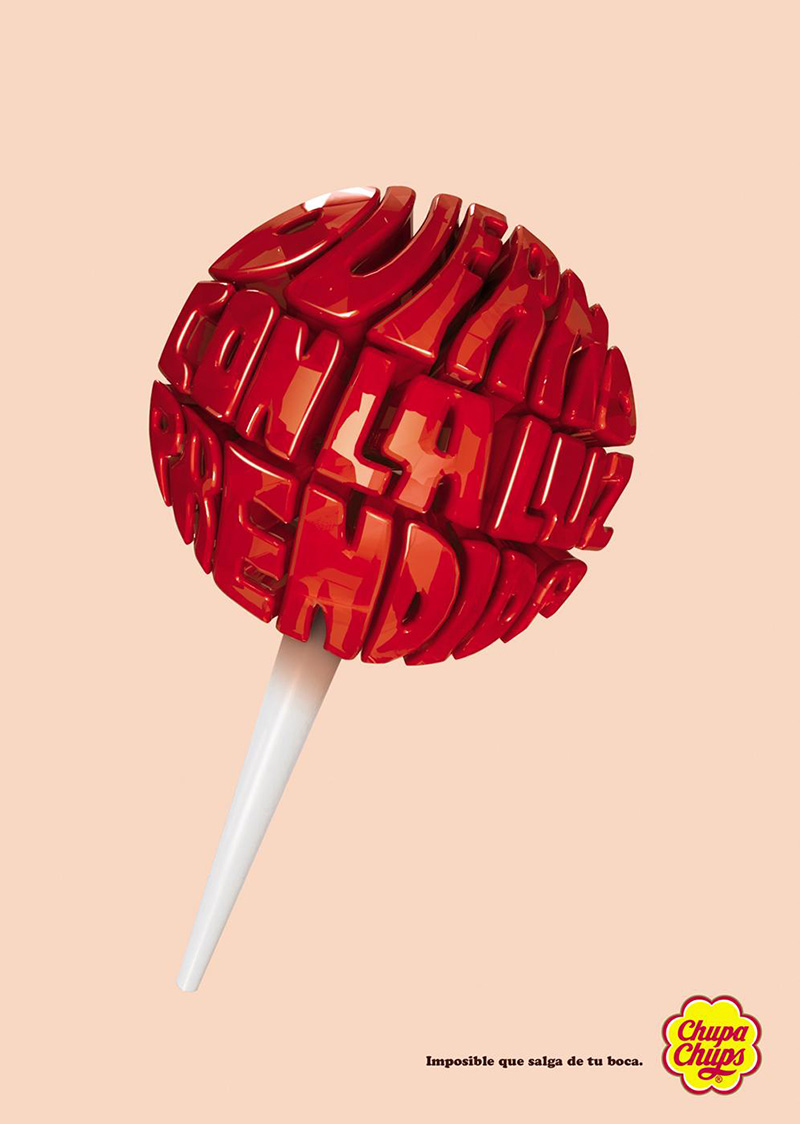 创意美味！棒棒糖品牌Chupa Chups宣传海报设计