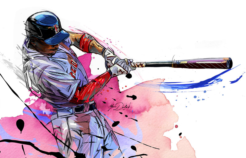 美国职业棒球大联盟 MLB 人物插画海报
