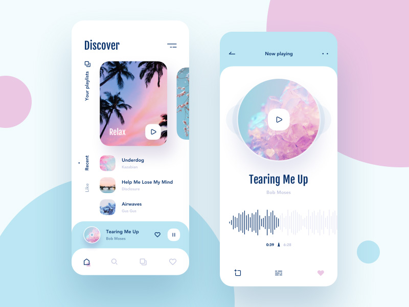 侧耳倾「听」！12组音乐App界面设计灵感