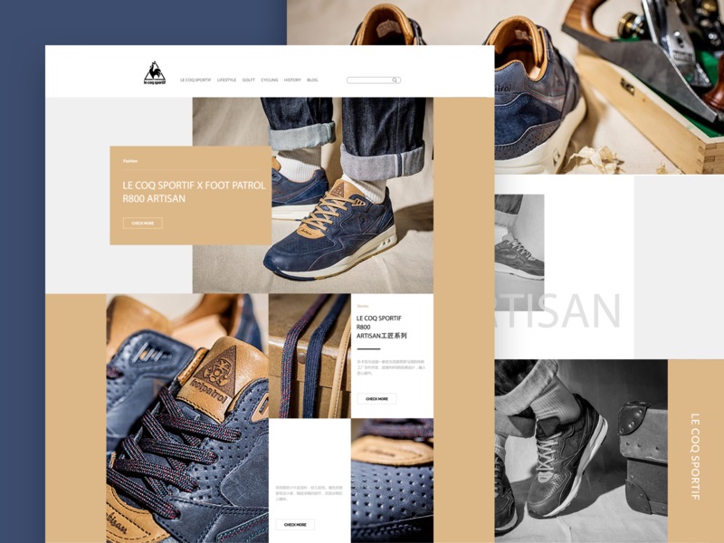 12组鞋店的品牌网店界面设计灵感