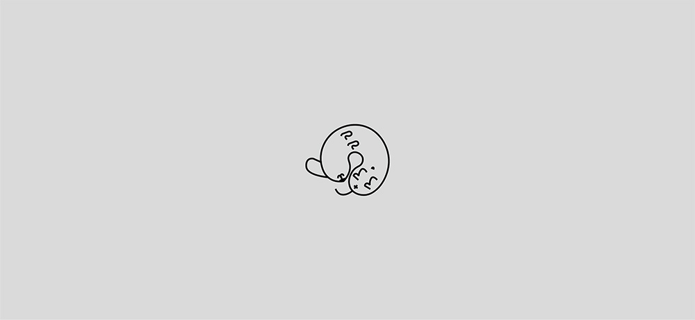 单色卡通！24款极简动物Logo设计