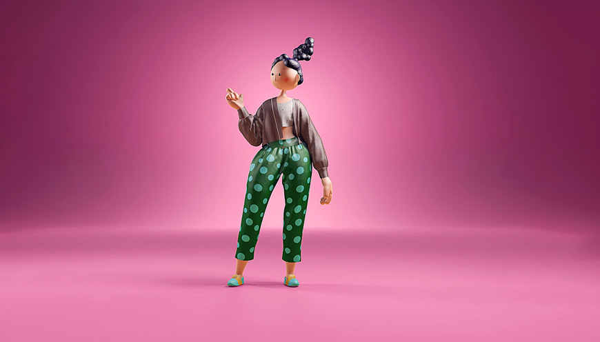 c4d md教程!角色綁定與衣服制作渲染