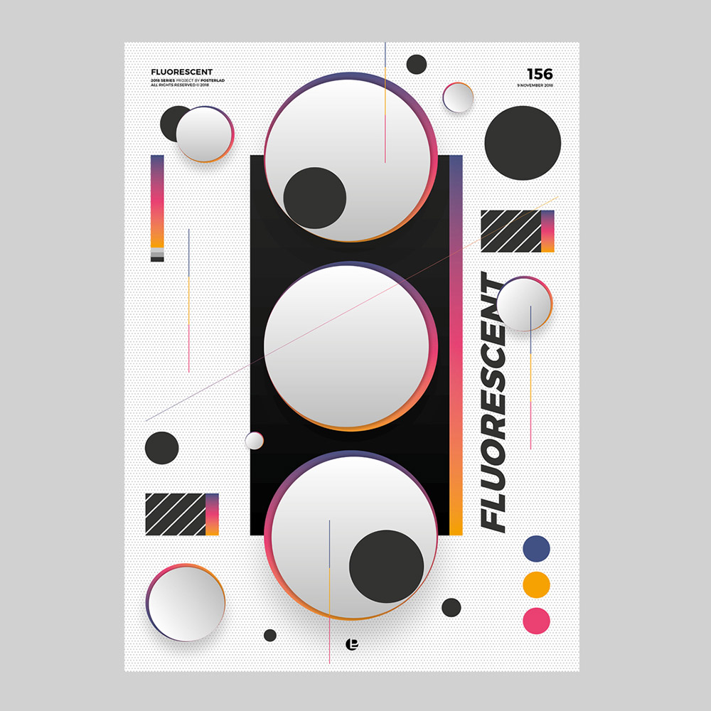 20款PosterLad的创意圆形构成海报