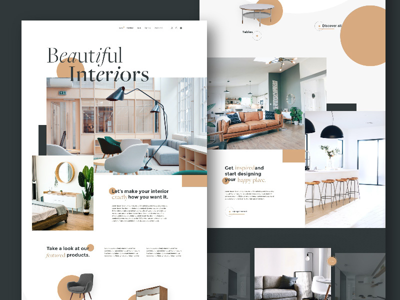 12组关于室内装潢公司网页的设计探索