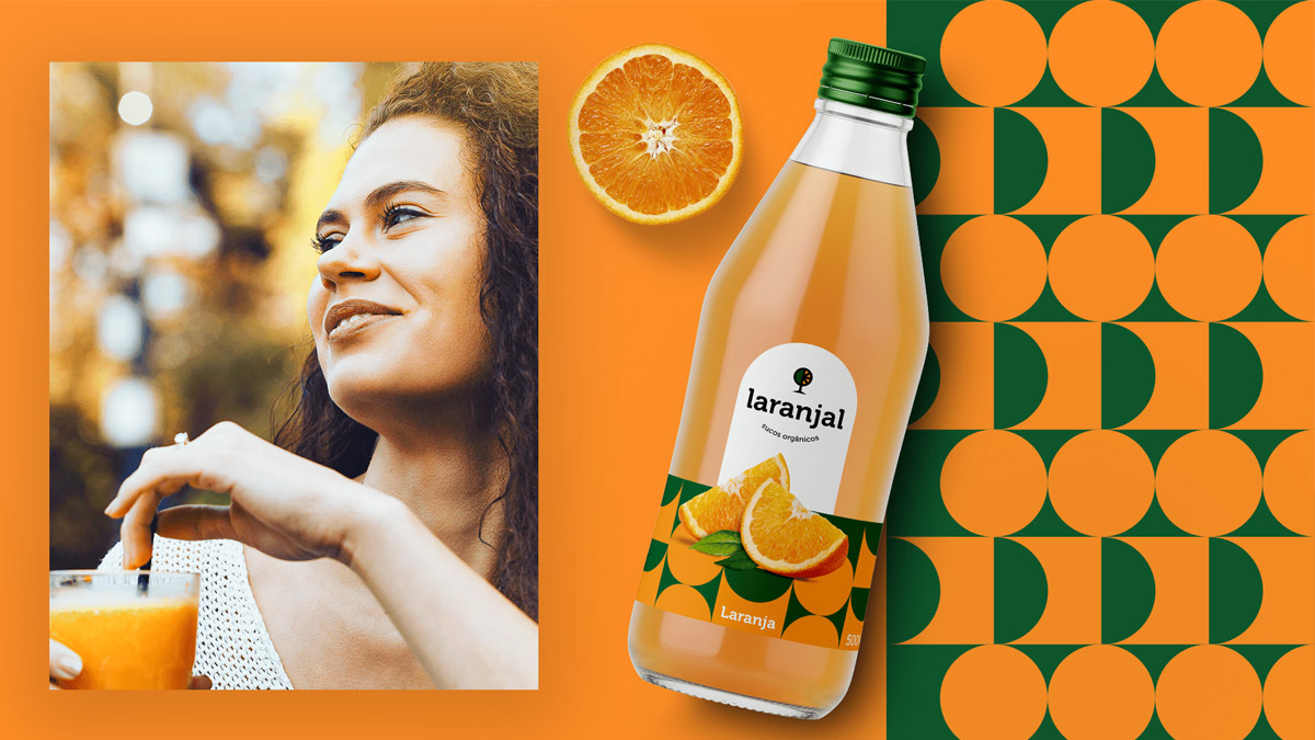 橙汁色彩！饮品包装设计