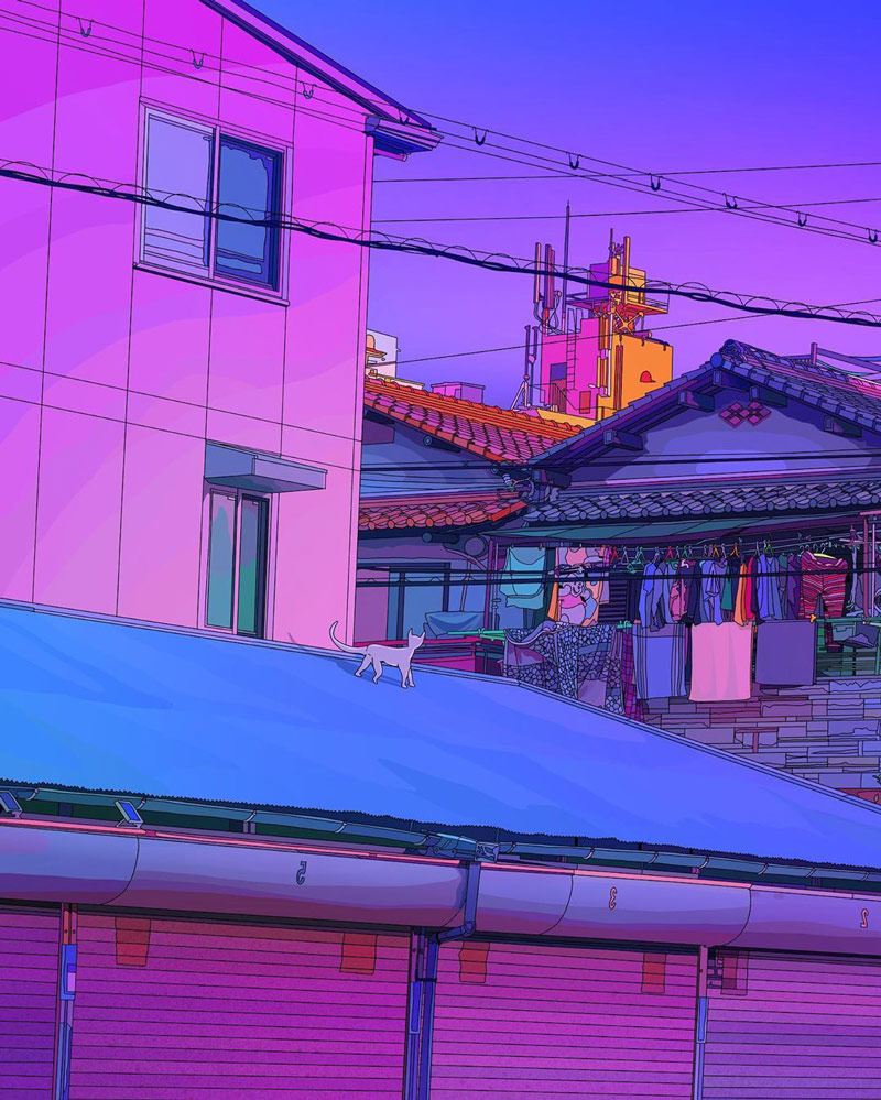 赛博朋克！色彩绚丽的霓虹都市夜景