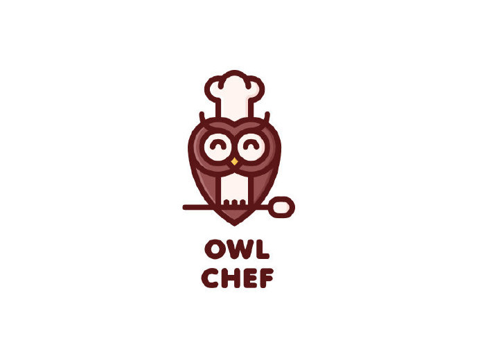 烹饪美食！18款厨师元素Logo设计
