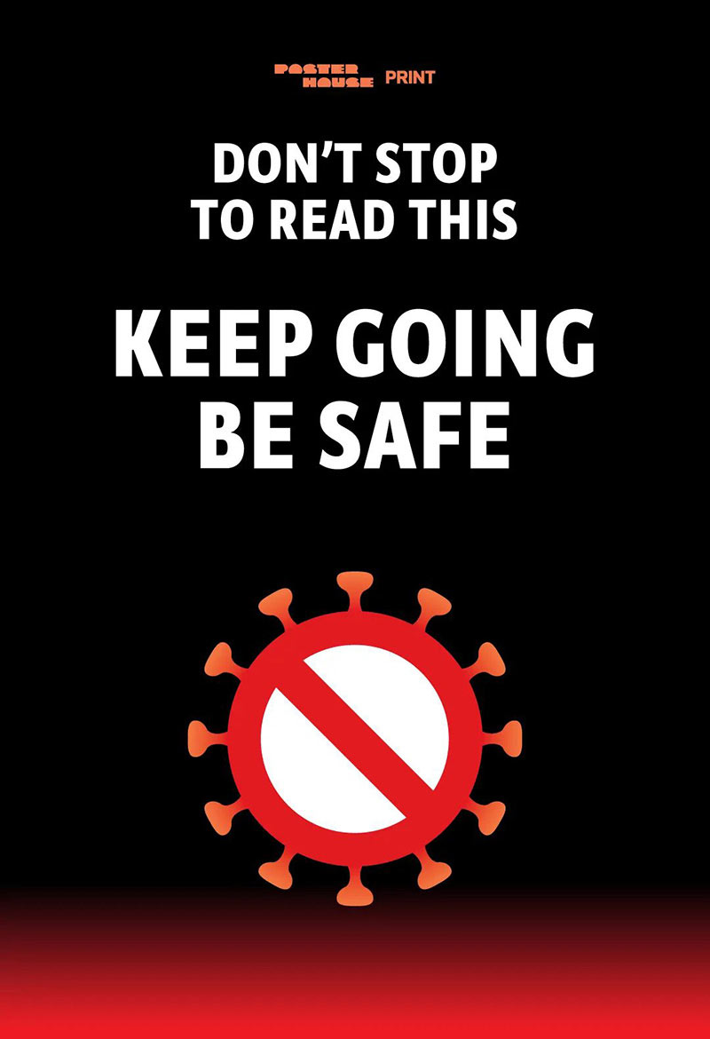 抗疫宣传英语海报图片