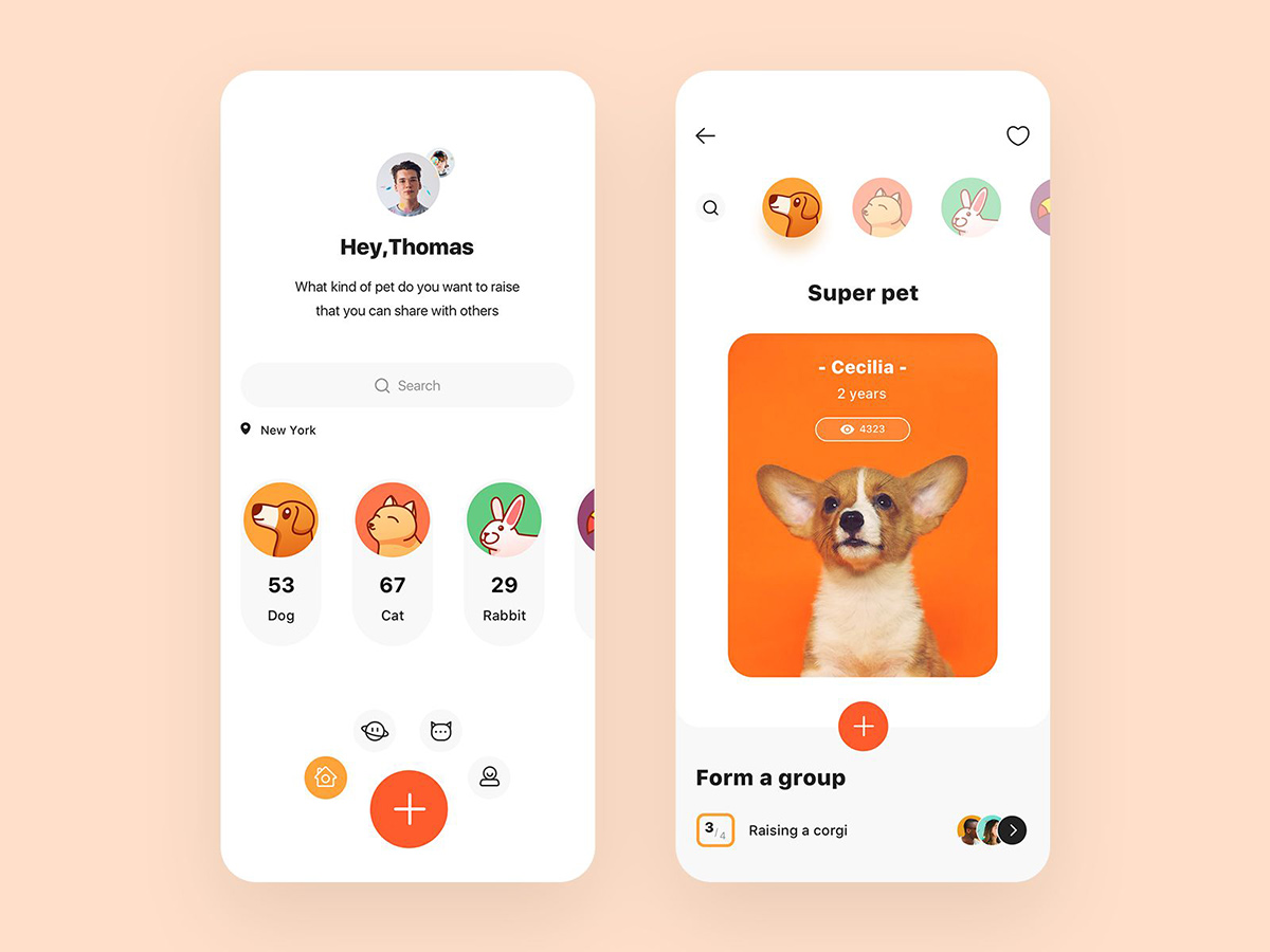 人类的好朋友！12组宠物主题App界面设计