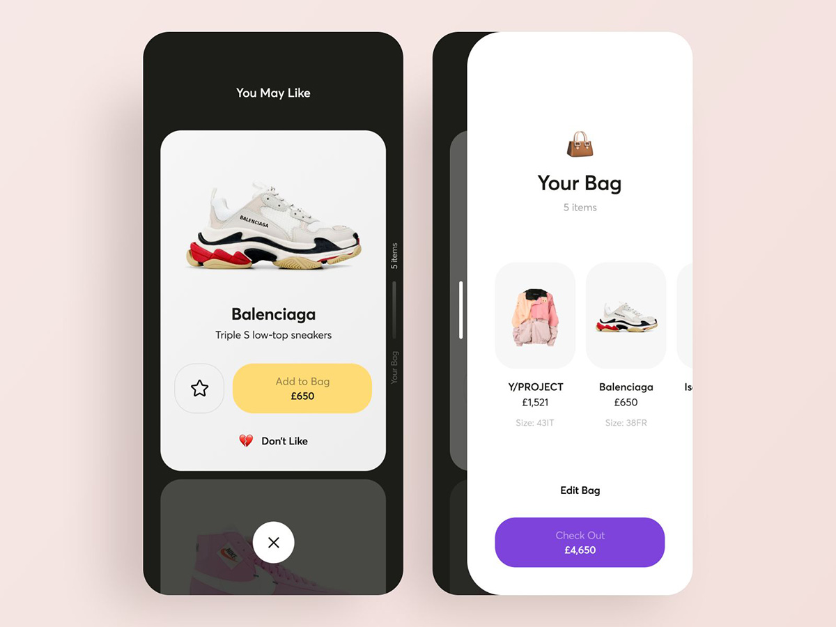 Clothes app Design