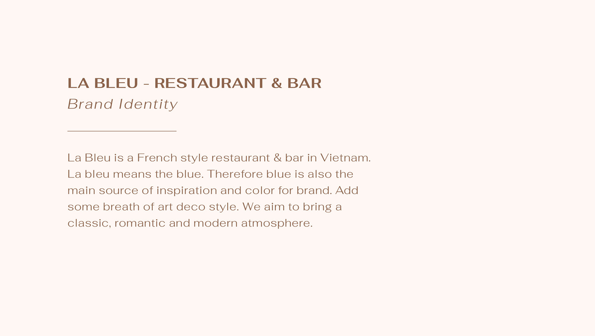 精致蓝金！法式餐厅VI设计