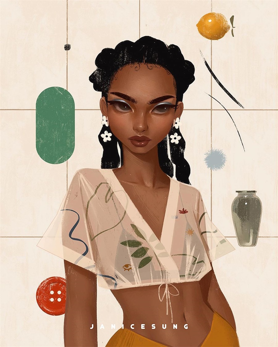 14款纯净时尚的潮流女生插图