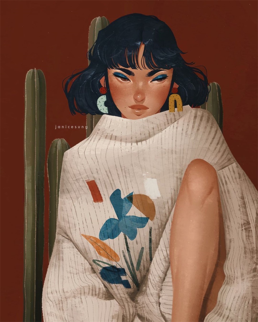 14款纯净时尚的潮流女生插图