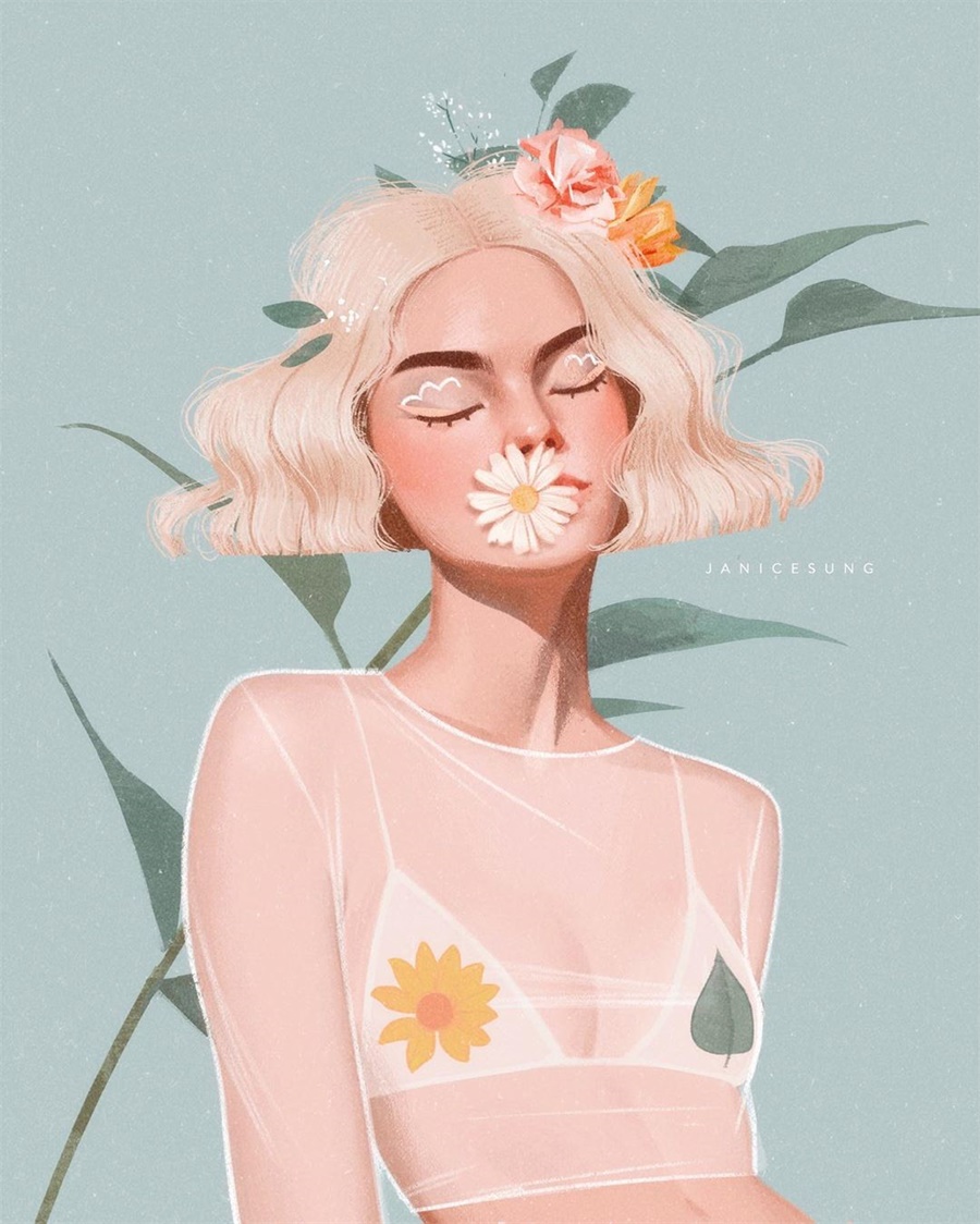 14款纯净时尚的潮流女生插图