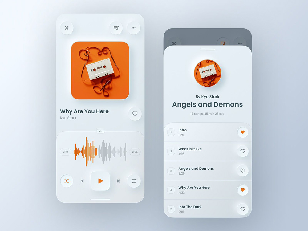 音乐播放器App界面如何设计？