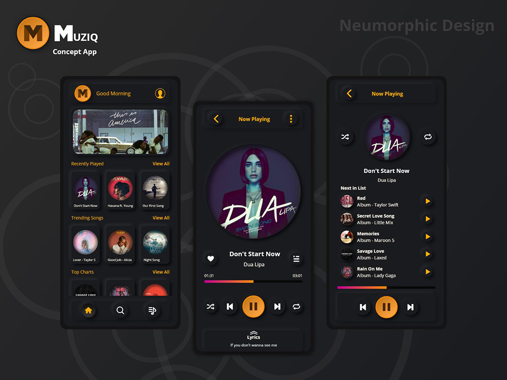 12款时尚的音乐播放器App设计