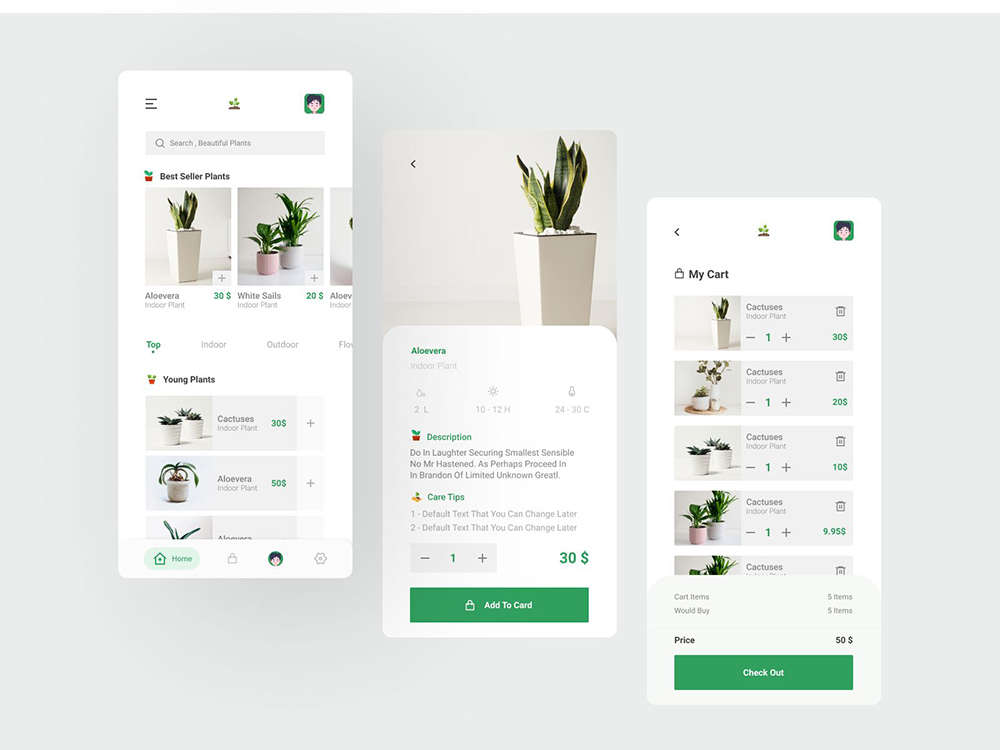 12组绿植相关App界面设计