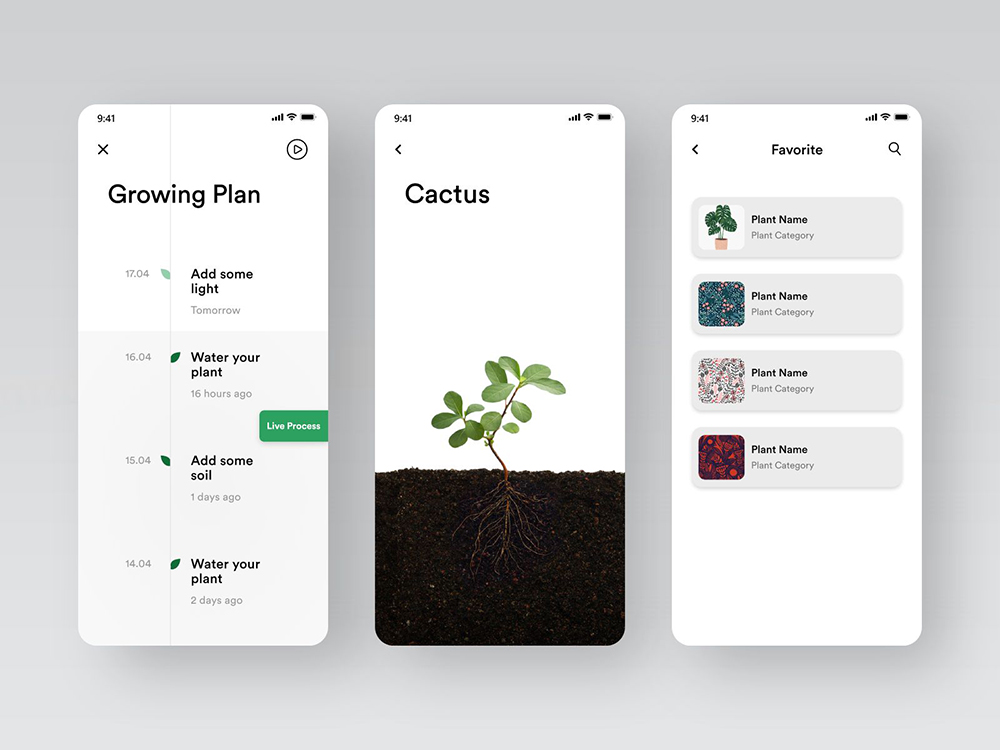 12组绿植相关App界面设计