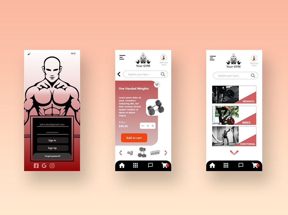 运动健身类App界面设计