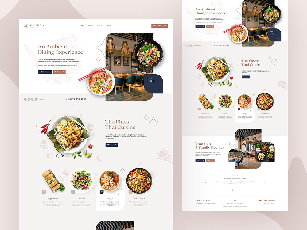 12组餐饮类网页界面设计