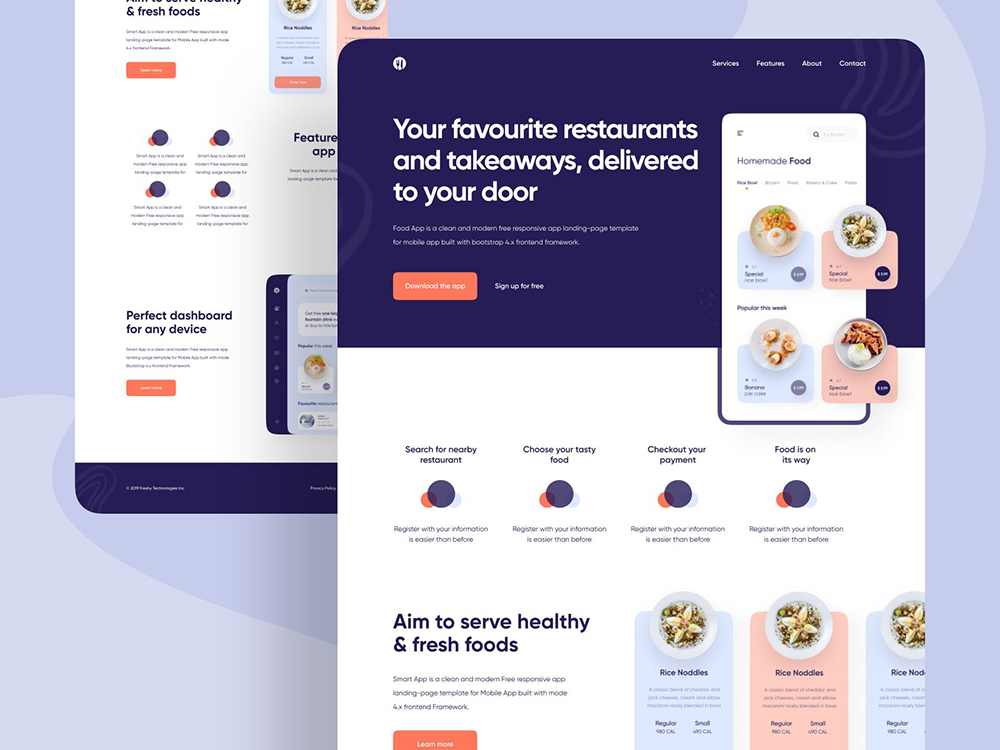 12组餐饮类网页界面设计