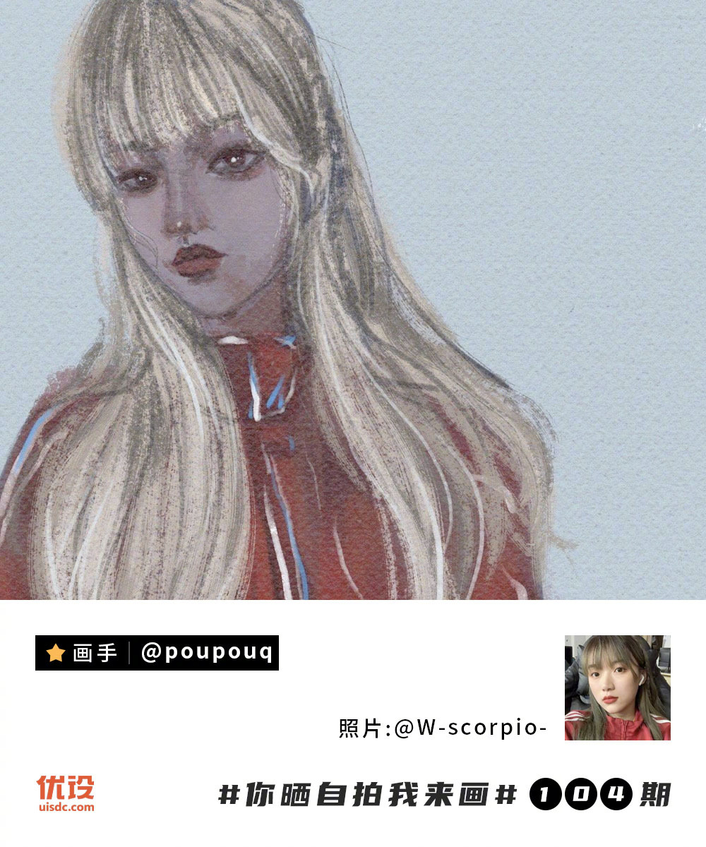 你晒自拍我来画！第104期优秀作品展示
