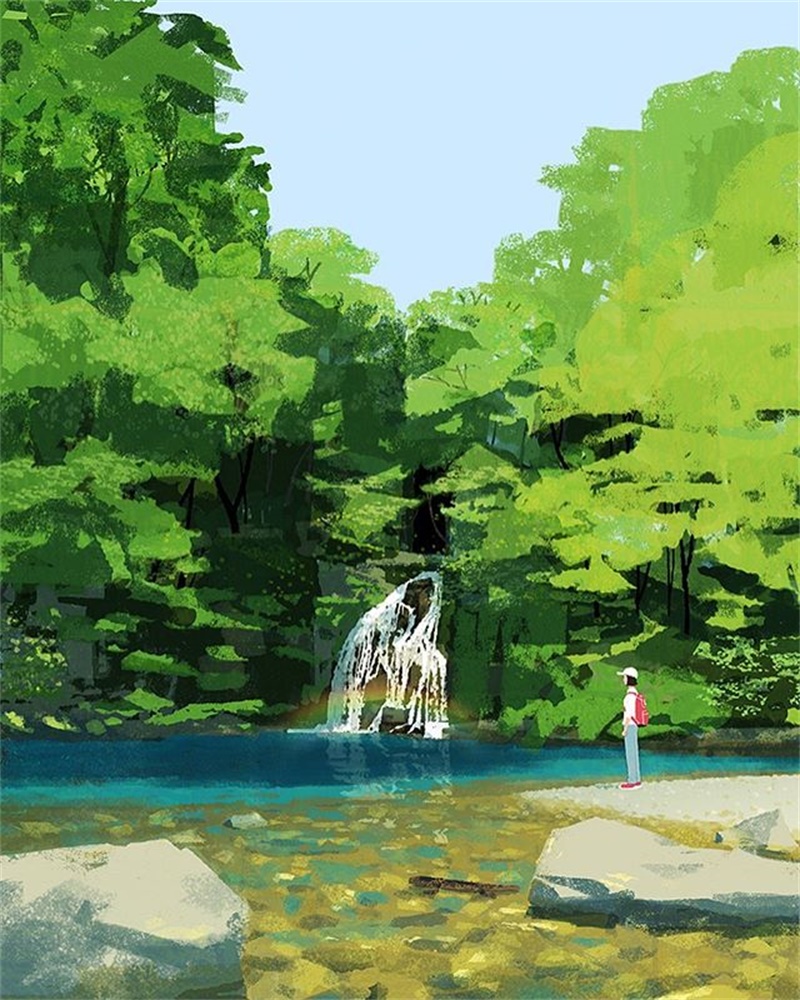 日本风情！Tatsuro Kiuchi的景观插画