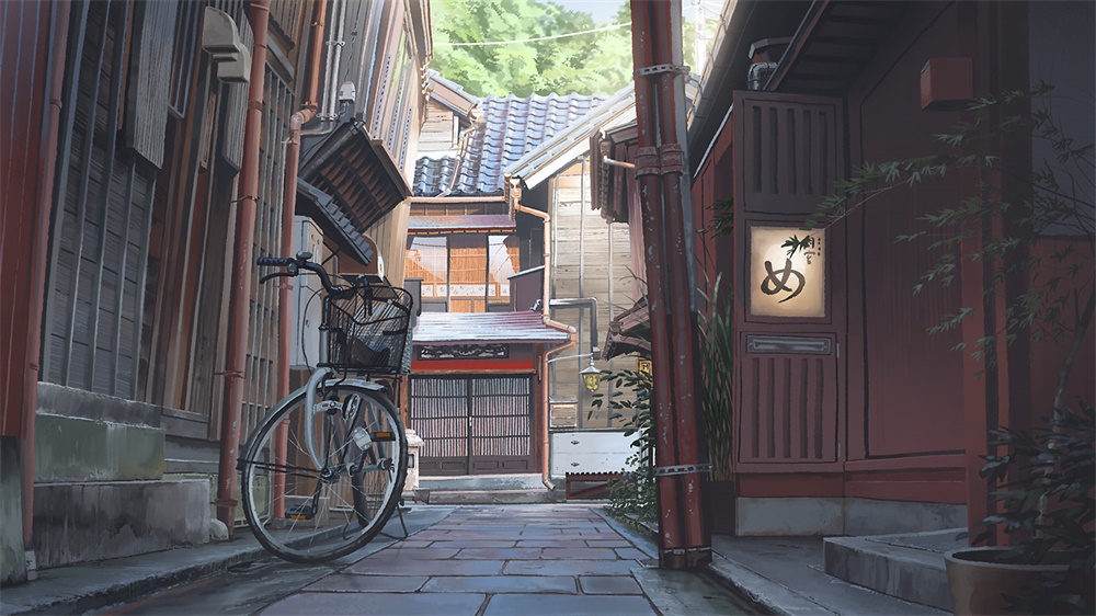 12款日本街道水彩插画