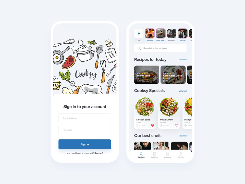 12组简洁干净食谱App界面设计