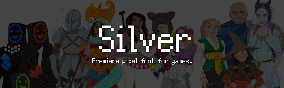 免费字体下载！一款独具特色适合游戏的像素字体 – 像素Silver