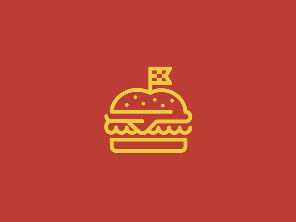 肥宅快乐餐！13款汉堡元素Logo设计