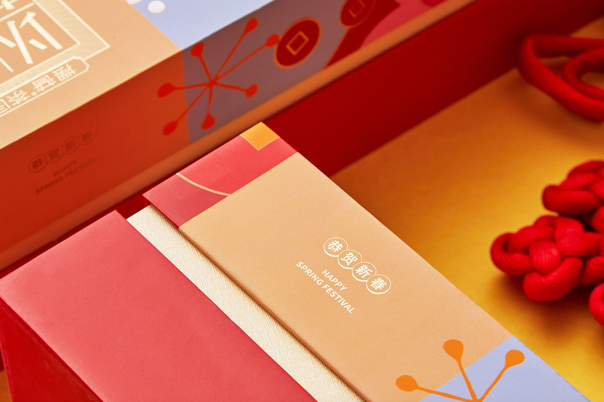 热情元素！茶叶新年礼盒包装设计